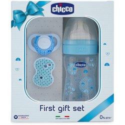 CHICCO GIFT SET WELLBEING AZUL SILICONA