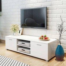 Mueble TV blanco brillante 120x40,5x35 cm