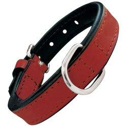 Gloria Collar de Piel Acolchado para Perro 50 cm - Rojo