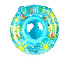 Flotador bebe Con dibujo Rana, Flotador Inflable de Piscina Juguetes de Desarrollo de Natación en Agua para Bebé 6-24 Meses (Rana Azul, Rosa), Flotador de Natación especial para Bebe, para queda con sentado. Flotador con Braga para jugar en Piscina.