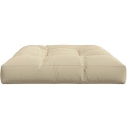 vidaXL Cojín para sofá de palets de tela beige 120x80x12 cm