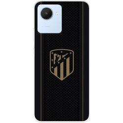 Funda para Realme C30 del Atlético de Madrid Escudo Dorado Fondo Negro  - Licencia Oficial Atlético de Madrid