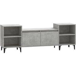 Mueble para TV gris hormigón 160x35x55 cm madera multicapa