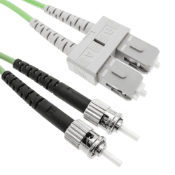 Cable de Fibra Óptica BEMATIK Om5 Multimodo Duplex 50?m/125?m St/Pc para Sc/Pc 100Gb de 10 M