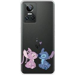 Funda para Realme GT Neo 3 Oficial de Disney Angel & Stitch Beso - Lilo & Stitch