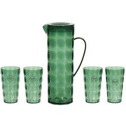 Set de jarra con vasos EDM 827051 (Verde - Plástico reciclado)