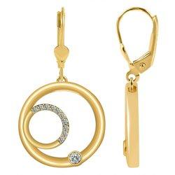 Joyas Oro 8K – Pendientes de Aro en Oro con Circonitas Leja