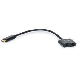 Adaptador equip usb tipo c a jack 3.5mm dual