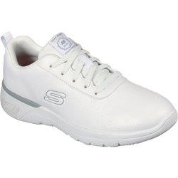 Zapatilla Mujer Skechers Trabajo Marsing Piel WHT