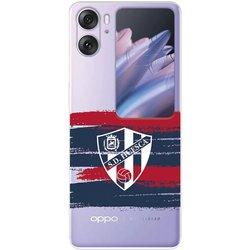 Funda para Oppo Find N2 Flip del SD Huesca Rayas Transparente  - Licencia Oficial SD Huesca