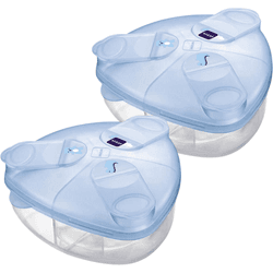 MAM Pack de 2 Dosificadores Milk Powder Box - Dispensador de Leche en Polvo, 2 Unidades, Azul