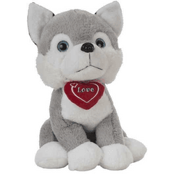 Peluche Husky Corazón 36 cm