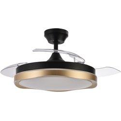 Ventilador DC Blondi Negro/Oro 3 Aspas FABRILAMP