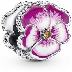 Charm Pandora Flor Pensamiento Rosa