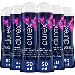 Durex - Lote Set 6x Lubricantes Perfect Connection 50ml, Dulce y Placentero, Sexo Seguro