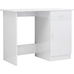 Escritorio blanco pulido 100x50x76 cm madera multicapa