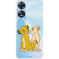 Funda para Oppo A78 5G Oficial de Disney Simba y Nala Silueta - El Rey León