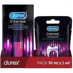 Durex Anillo Vibrador Intense Orgasmic Vibrations Estimulador Clítoris + Gel Intense Orgasmic Estimulador del clítoris