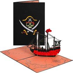 Tarjeta pop-up 3D de regalo Pirata 3D