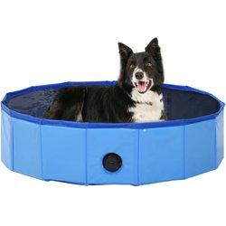 Piscina azul plegable para perros 80x20 cm PVC