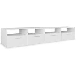 vidaXL Mueble Para Tv De Madera Contrachapada 2 Unidades Blanco