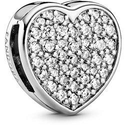 Pandora Charm Corazón en pavé 798684C01 , para Mujer