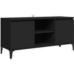 Mueble TV con patas de metal negro 103,5x30x50 cm