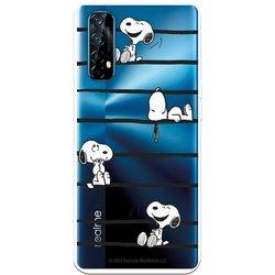 Funda para Realme 7 Oficial de Peanuts Snoopy rayas - Snoopy