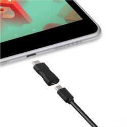 Adaptador, conectores usb-c y micro usb