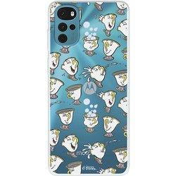 Funda Para Motorola Moto G22 Oficial De Disney Chip Potts Siluetas - La Bella Y La Bestia