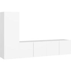 Vidaxl - Juego de mueble para tv de 3 piezas aglomerado blanco Blanco