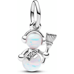 Charm Colgante Muñeco de Nieve Opalescente