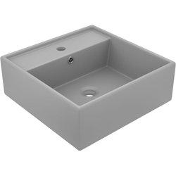 Fregadero de cocina gris mate de 41x41 cm con Pipipoulus cúbico