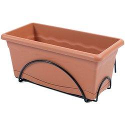 Jardinera con Plato Plastiken Terracota Polipropileno 40 x 24 cm