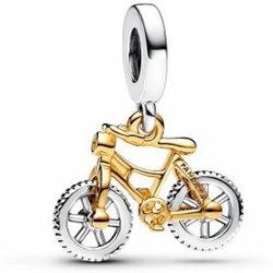 Charm Pandora 763354C01 bici colgante chapado en oro 14k