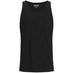 Camiseta jack and jones tampa slub hombre negro