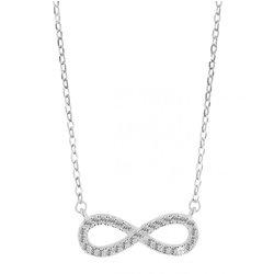 Collar con Colgante Infinito en Plata de Ley 925 42.3 Cm