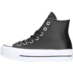 Zapatillas Converse Negras Plataforma de Piel