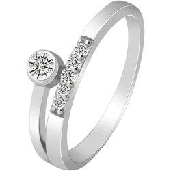 Anillo Madeline en Plata de Ley con Circonias Bañado en Rodio Talla 60 0046