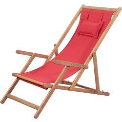 Silla Jardin VIDAXL Rojo Tela