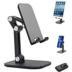 Soporte Tablet y Movil, Soporte Movil para Mesa Calidad Excelente, ABS, Plegable, Angulo Ajustable, Robusto y Fuerte, Compatible con Ipad, Movil Tablet hasta 12.9 pulgada, Diseño Nuevo de 2023