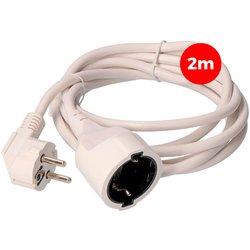 Cable alargador EDM 3 x 1,5 mm 2 m Blanco