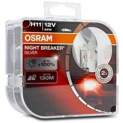 Kit 2 Lámparas H11 12V55W Night Beaker® Plata Hcb OSRAM