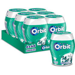 Orbit Bote de Chicles Sin Azúcar  eucalipto   6 x 46 chicles