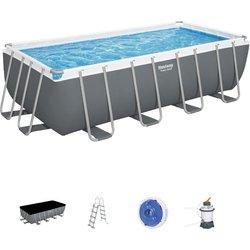 Bestway Piscina Tubular Rectangular 56671 Power Steel 488x244x122cm