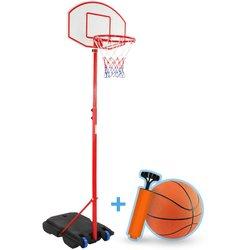 Nova Infantastic® Aro de Baloncesto - para Niños, Exterior, Interior, Altura Ajustable, con Soporte, Bomba de Aire, Pelota de Baloncesto, Portátil,