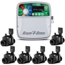 Programador de Riego automático Eléctrico ESP-TM2 6 zonas Interior Rain Bird 6 Electroválvulas 100HV 24V 1'