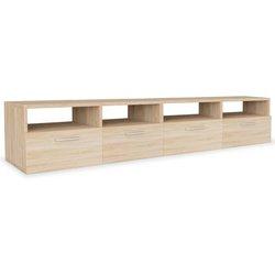 Muebles de TV 2 piezas de madera multicapa 95x35x36 cm roble