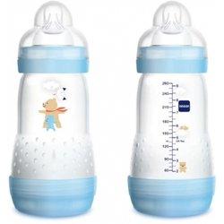 MAM BIBERÓN ANTI-COLIC +2 MESES 260 ML 2 UNIDADES AZUL