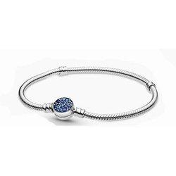 Pulsera  Pandora Cierre Disco Azul Brillante 599288C01-18